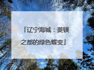 辽宁海城：菱镁之都的绿色蝶变
