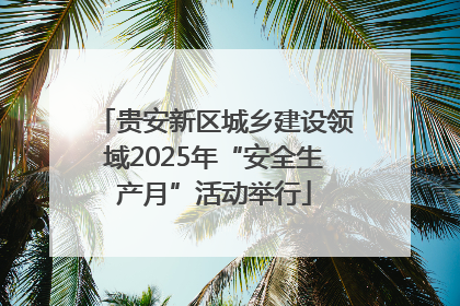 贵安新区城乡建设领域2025年“安全生产月”活动举行