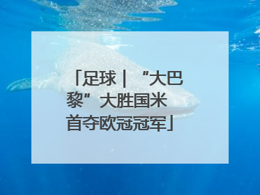 足球｜“大巴黎”大胜国米 首夺欧冠冠军