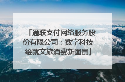 通联支付网络服务股份有限公司：数字科技绘就文旅消费新图景