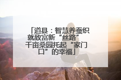道县：智慧养蚕织就致富新“丝路” 千亩桑园托起“家门口”的幸福