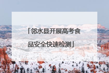 邻水县开展高考食品安全快速检测