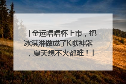金运唱唱杯上市，把冰淇淋做成了K歌神器，夏天想不火都难！
