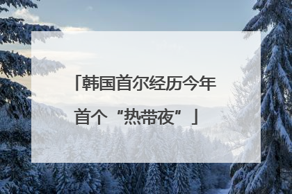 韩国首尔经历今年首个“热带夜”