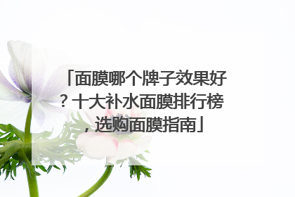 面膜哪个牌子效果好？十大补水面膜排行榜，选购面膜指南