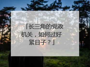 长三角的党政机关，如何过好紧日子？