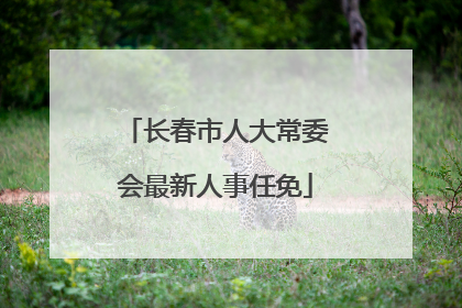 长春市人大常委会最新人事任免