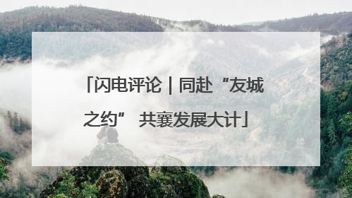 闪电评论｜同赴“友城之约” 共襄发展大计