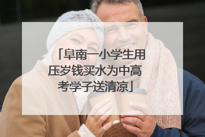 阜南一小学生用压岁钱买水为中高考学子送清凉