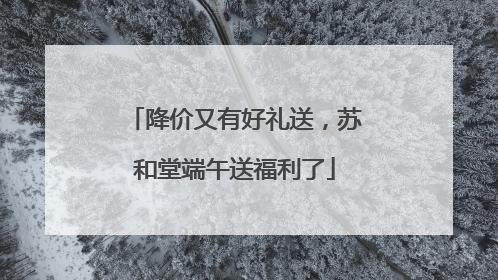 降价又有好礼送，苏和堂端午送福利了
