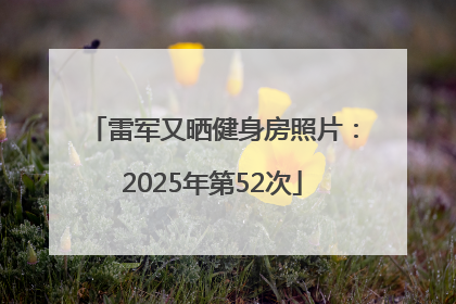 雷军又晒健身房照片：2025年第52次