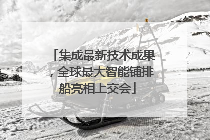 集成最新技术成果，全球最大智能铺排船亮相上交会