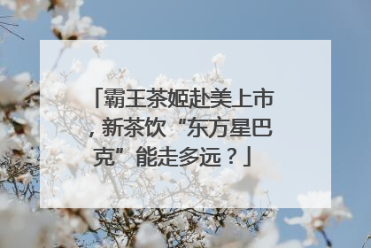 霸王茶姬赴美上市，新茶饮“东方星巴克”能走多远？