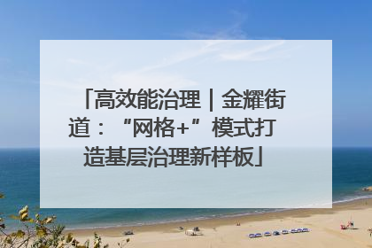 高效能治理|金耀街道:“网格+”模式打造基层治理新样板