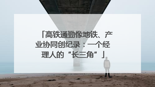 高铁通勤像地铁、产业协同创纪录：一个经理人的“长三角”