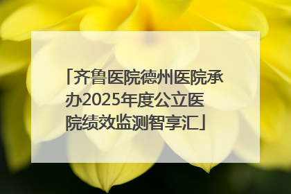 齐鲁医院德州医院承办2025年度公立医院绩效监测智享汇