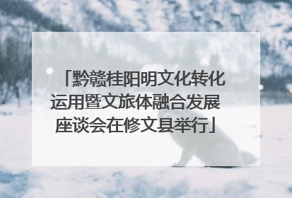 黔赣桂阳明文化转化运用暨文旅体融合发展座谈会在修文县举行