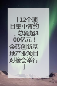12个项目集中签约，总额超300亿元！金砖创新基地产业项目对接会举行