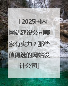 2025国内网站建设公司哪家有实力？那些值得选的网站设计公司