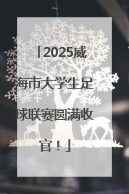 2025威海市大学生足球联赛圆满收官！