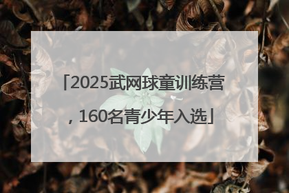 2025武网球童训练营，160名青少年入选