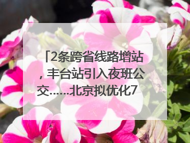 2条跨省线路增站，丰台站引入夜班公交……北京拟优化7条公交线！