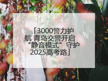 3000警力护航 青岛交警开启“静音模式”守护2025高考路