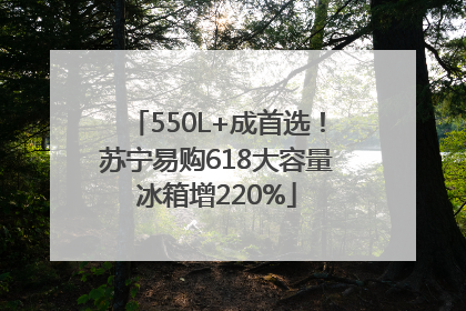 550L+成首选！苏宁易购618大容量冰箱增220%