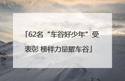 62名“车谷好少年”受表彰 榜样力量耀车谷
