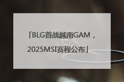 BLG首战越南GAM，2025MSI赛程公布